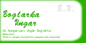 boglarka ungar business card