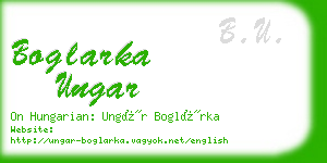 boglarka ungar business card